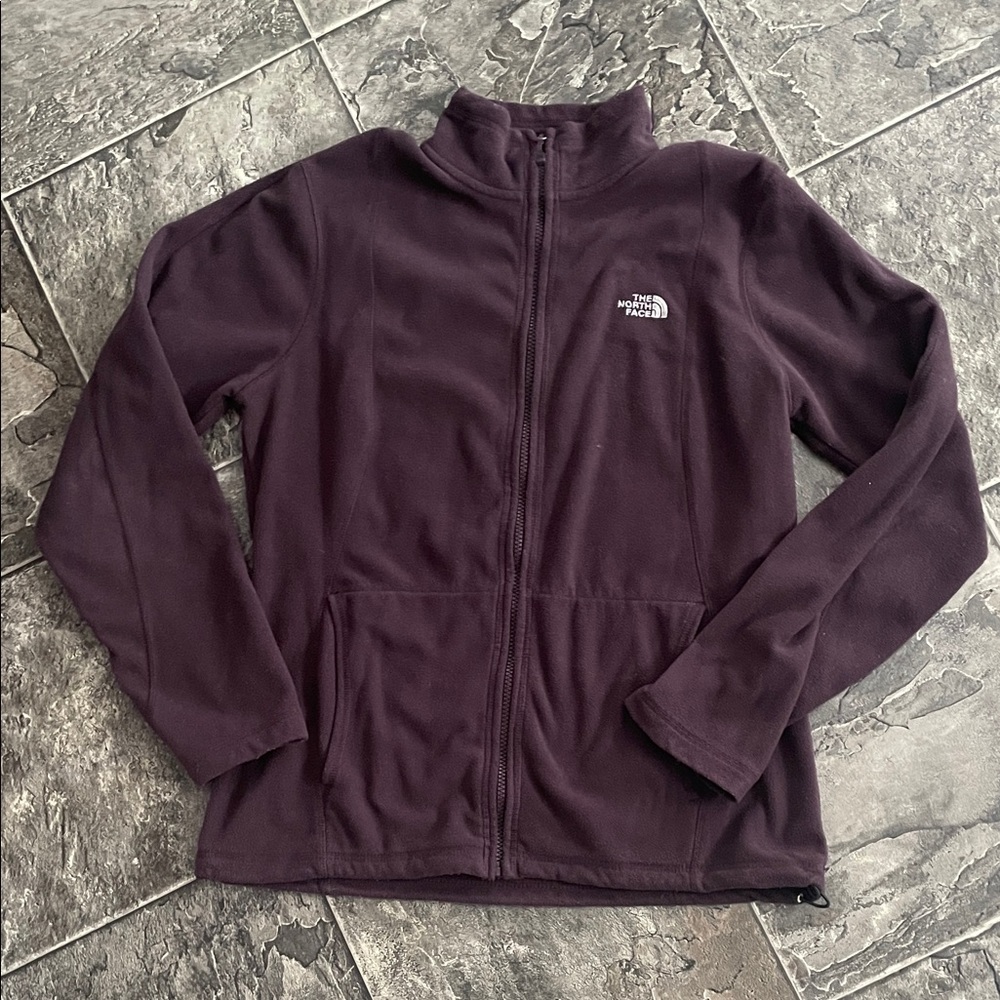 NORTH FACE Women’s Deep Purple Fleece Zip Jacket Outdoors Athleisure Cottagecore